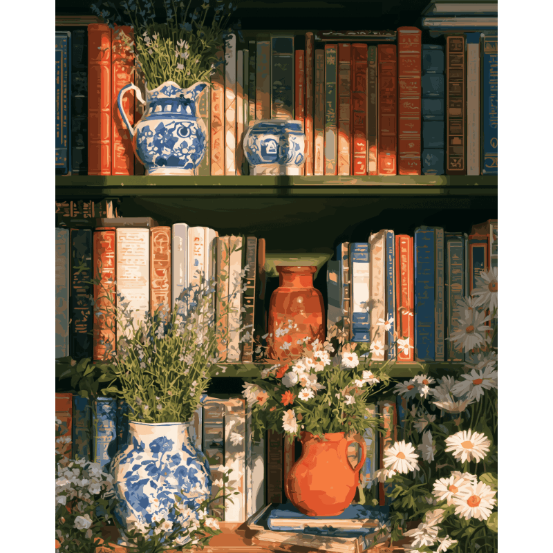 Bloeiende pagina's - Diamond Painting
