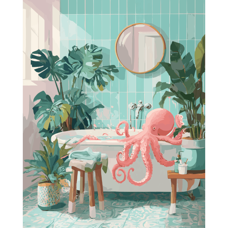 Octopusbad - Diamond Painting