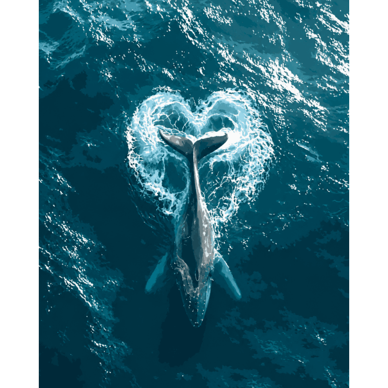Hart van de oceaan - Diamond Painting