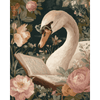 Lezende zwaan - Diamond Painting