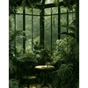 Regenachtige smaragdkamer - Diamond Painting