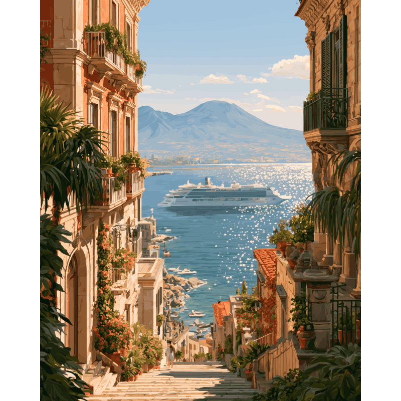 Vesuvio uitzicht - Diamond Painting