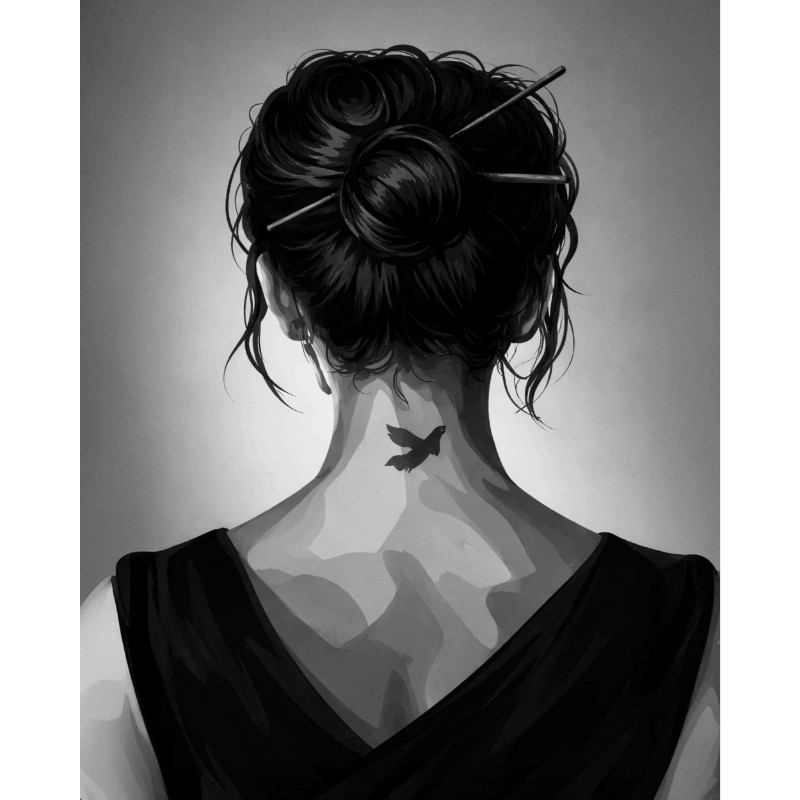 Meisje met tattoo - Diamond Painting