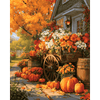 Herfst bloemenwagen - Diamond Painting