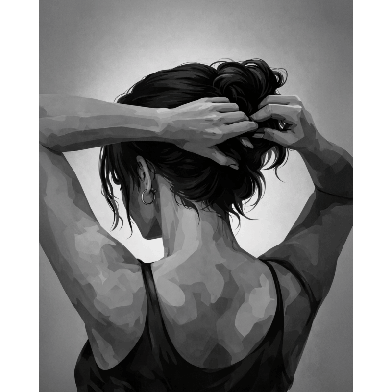 Monochrome dame - Diamond Painting