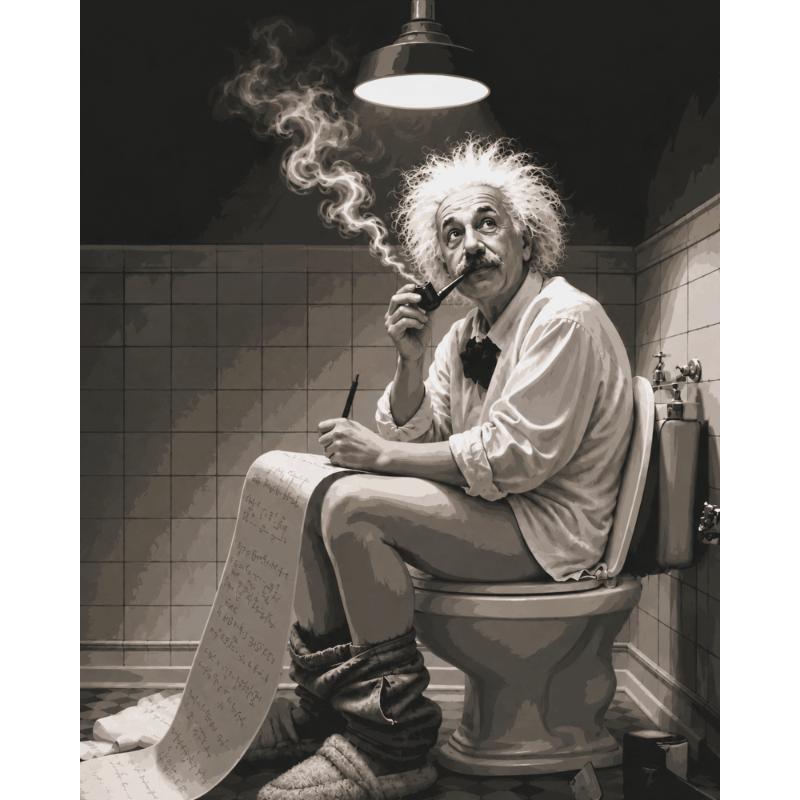 Einsteins diepe gedachten - Diamond Painting