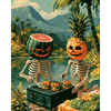 Skeletten met fruithoofden - Diamond Painting