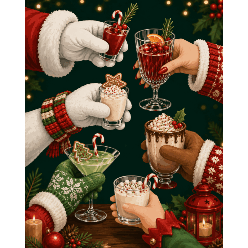 Feestelijk cocktailuur - Diamond Painting