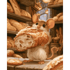 Muisje met broodknuffel - Diamond Painting