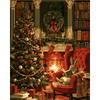 Konijn en kerstboek - Diamond Painting