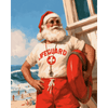 Kerstman als badmeester - Diamond Painting
