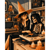 Spookachtige vinylnacht - Diamond Painting