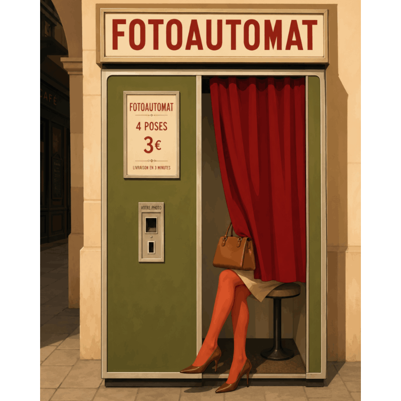 Vintage fotocabine - Diamond Painting