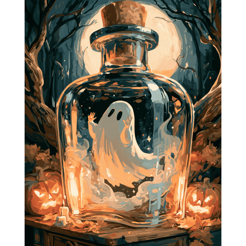 Geest in een fles - Diamond Painting
