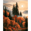 Herfstdal in de mist - Diamond Painting