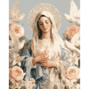 Dame van de rozen - Diamond Painting
