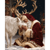 Kerstman rendierzoenen - Diamond Painting
