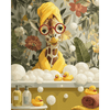 Dag van het schuimbad - Diamond Painting