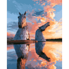 Kelpies in de schemering - Diamond Painting