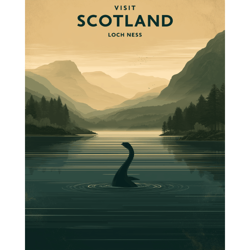 Bezoek Loch Ness - Diamond Painting