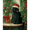 Brutale kerstkat - Diamond Painting
