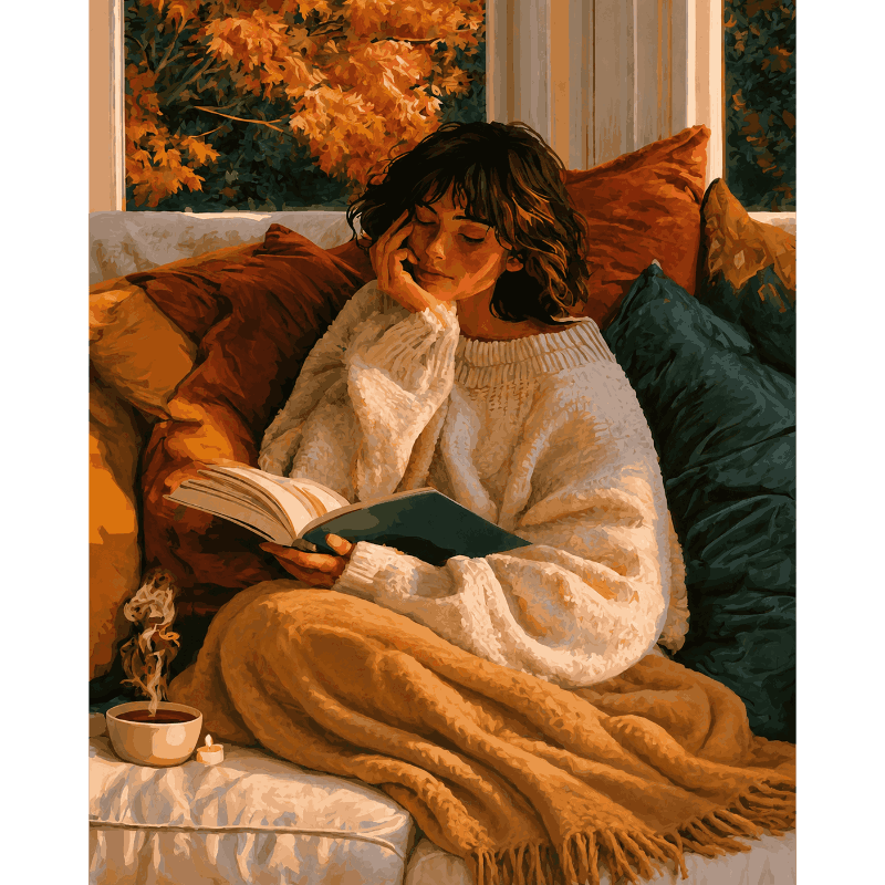 Herfst middaglezen - Diamond Painting