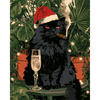 Sigaar & champagne kat - Diamond Painting