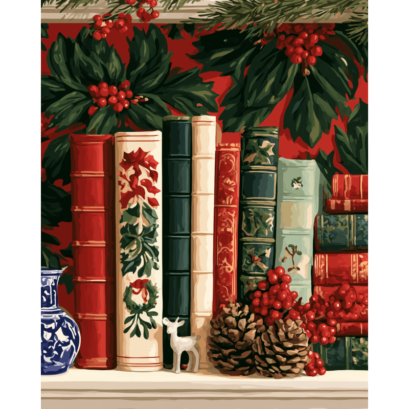 Hulst boekenplank - Diamond Painting