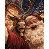 Middernacht Kerstman selfie - Diamond Painting
