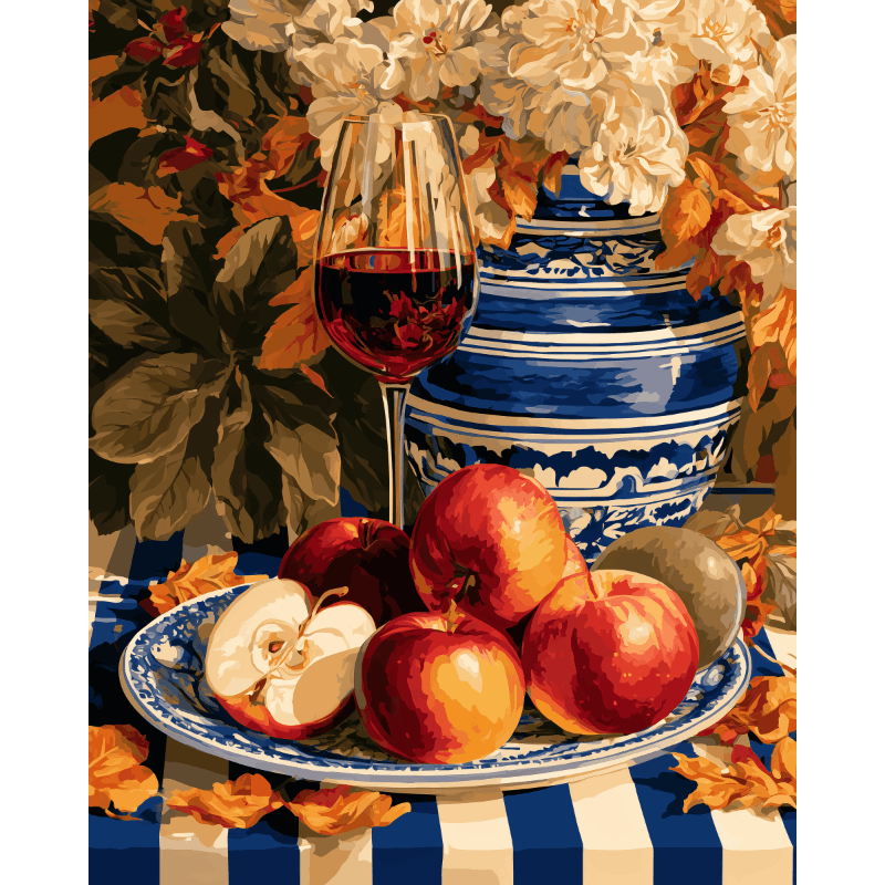 Appels oogst tafel - Diamond Painting