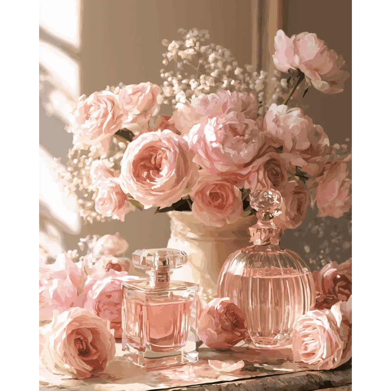 Rozenblaadjes & parfum - Diamond Painting