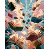 Vallende boeken - Diamond Painting