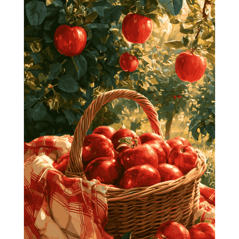 Herfst appelen oogst - Diamond Painting