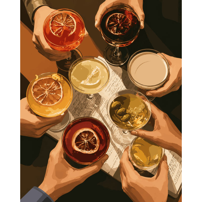 Proost van bovenaf - Diamond Painting