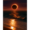 Eclips boven de zee - Diamond Painting