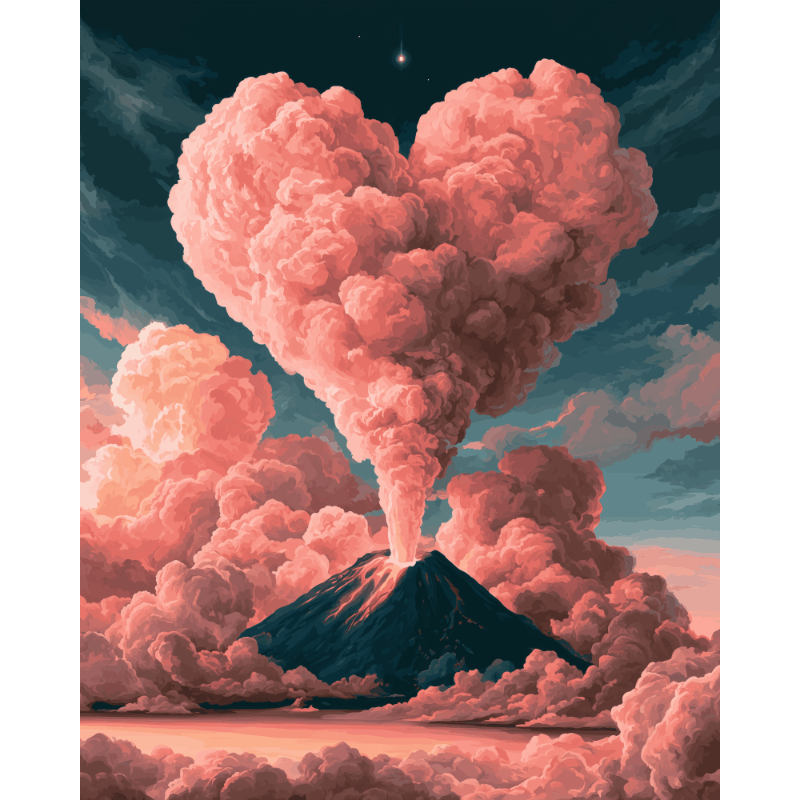 Hart in de lucht - Diamond Painting