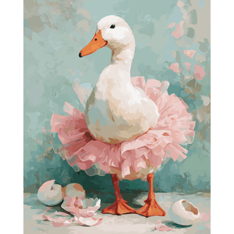 De ganzenballerina - Diamond Painting