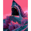 Neon haai beet - Diamond Painting