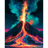 Neon vulkaan explosie - Diamond Painting