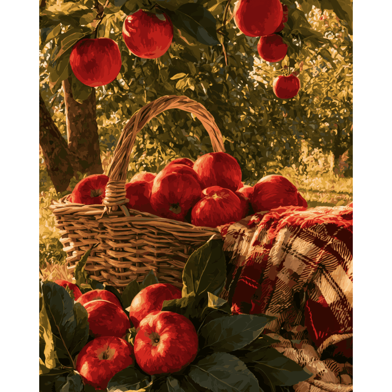 Boomgaard appelmand - Diamond Painting