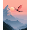 Zonsopgang draak vlucht - Diamond Painting