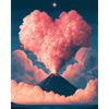 Vulkaan hart wolk - Diamond Painting