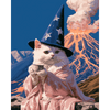 Vulkaan tovenaar kat - Diamond Painting