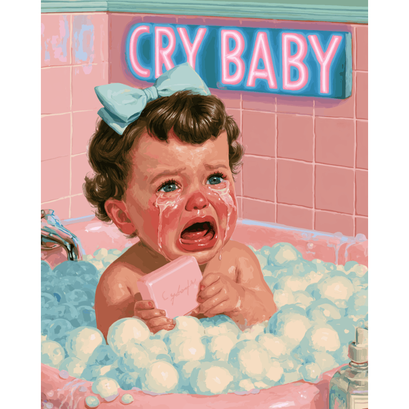 Huilbaby bad - Diamond Painting