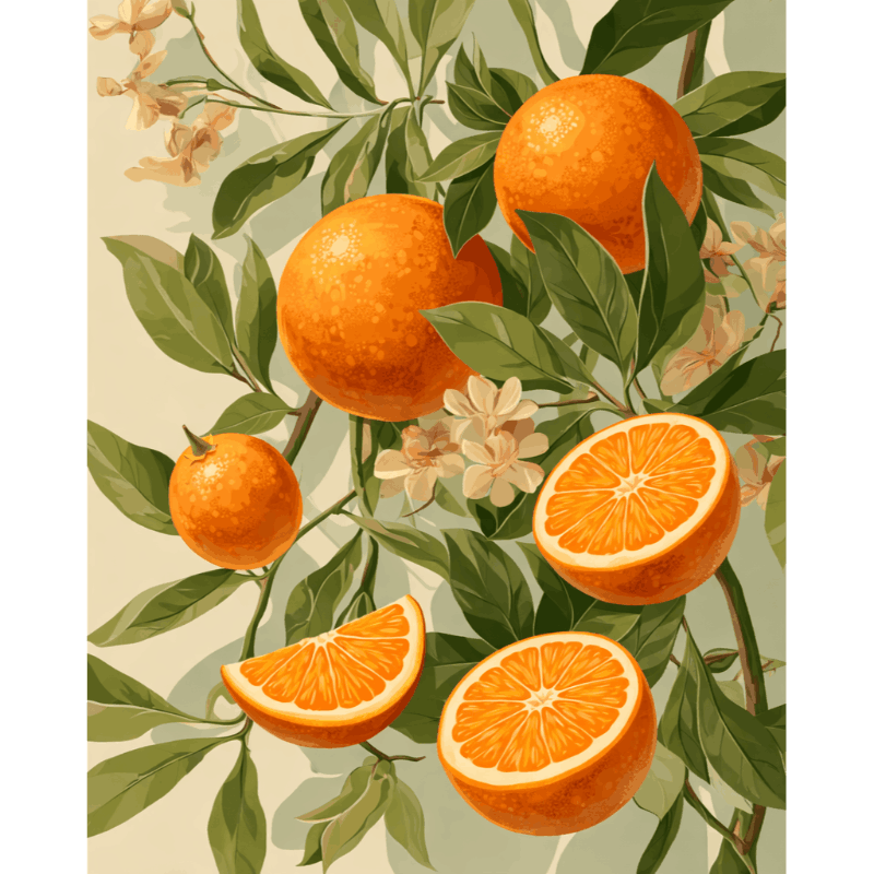 Bloeiende sinaasappels - Diamond Painting
