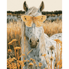 Paard in de wilde bloemen - Diamond Painting