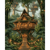 Jungle boomhut - Diamond Painting