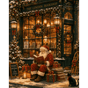 Londense boekenwinkel Kerstman - Diamond Painting