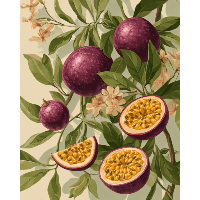 Bloeiende passievrucht - Diamond Painting