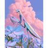 Bidsprinkhaan in bloei - Diamond Painting